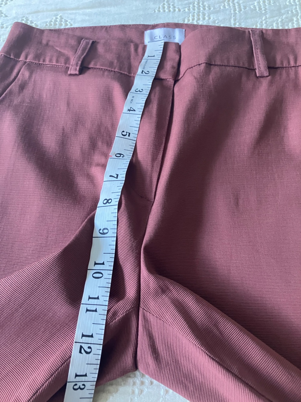 CLASS Terracotta Micro Ribbed High Rise Slim Leg Trouser Size 6 - Picture 7 of 10